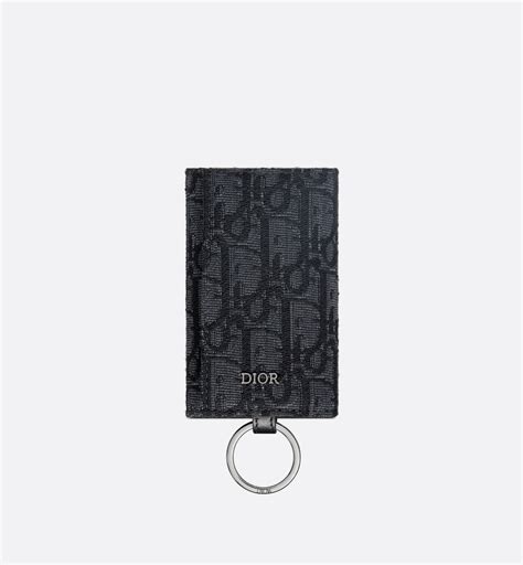 dior keytag|Dior oblique key holder.